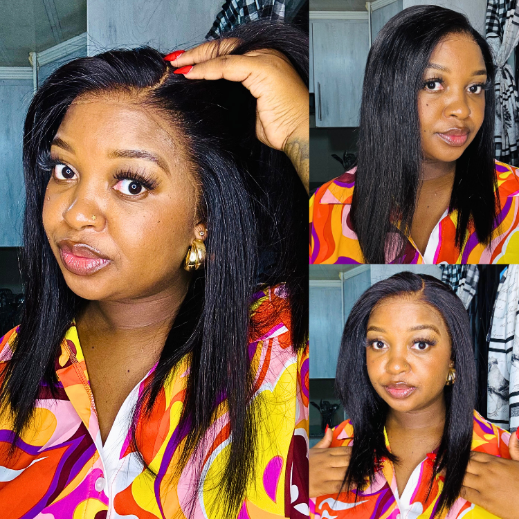 [mstee729]'s Special Link NatureMAX™ Silky Blunt Cut Bob Glueless Ear-to-ear 13x4 HD Lace Front Wig Pre-Cut Lace Flexi-Fit Drawstring Cap-01