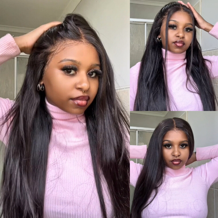 [iam_star.fire]'s Special Link NatureMAX™ 180% Density Silky Straight Glueless Ear-to-ear 13x4 HD Lace Front Wig Pre-Cut Lace Flexi-Fit Drawstring Cap-01