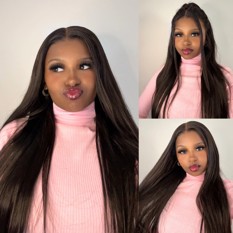 [iam_star.fire]'s Special Link NatureMAX™ 180% Density Silky Straight Glueless Ear-to-ear 13x4 HD Lace Front Wig Pre-Cut Lace Flexi-Fit Drawstring Cap-18