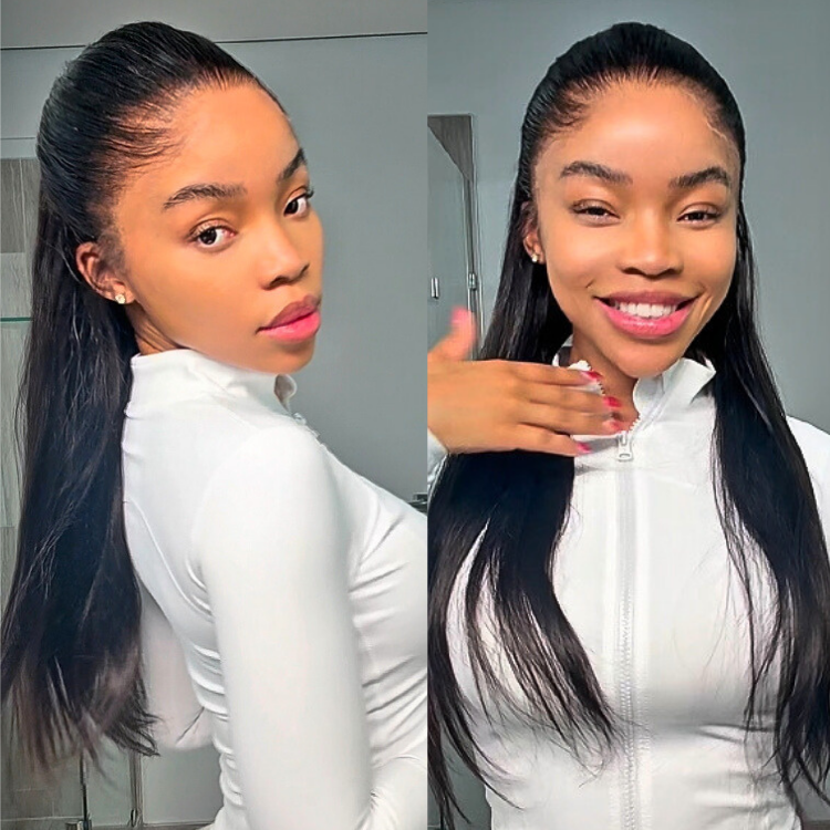 [faith.nketsi]'s Special Link NatureMAX™ Pre-do Lagos Hairline Flexi Fit Invisi Drawstring Cap Silky Straight Glueless 13x4 Frontal HD Lace Wig Pre-Cut Lace-14
