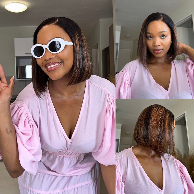 [futhii]'s Special Link PreMax Wigs | Brown Highlight Silky Blunt Cut Bob Glueless Lace Wig With Pre-Bleached Pre-Plucked Pre-Cut Lace-01