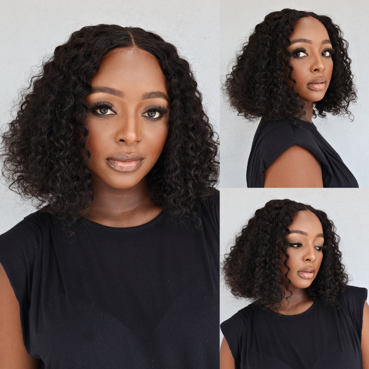 [khanyi_skosee]'s Special Link 1 Sec Install Wig | 180% Density ReadytoGo Soft Deep Curl Bob Glueless 4x4 Closure Lace Wig-23
