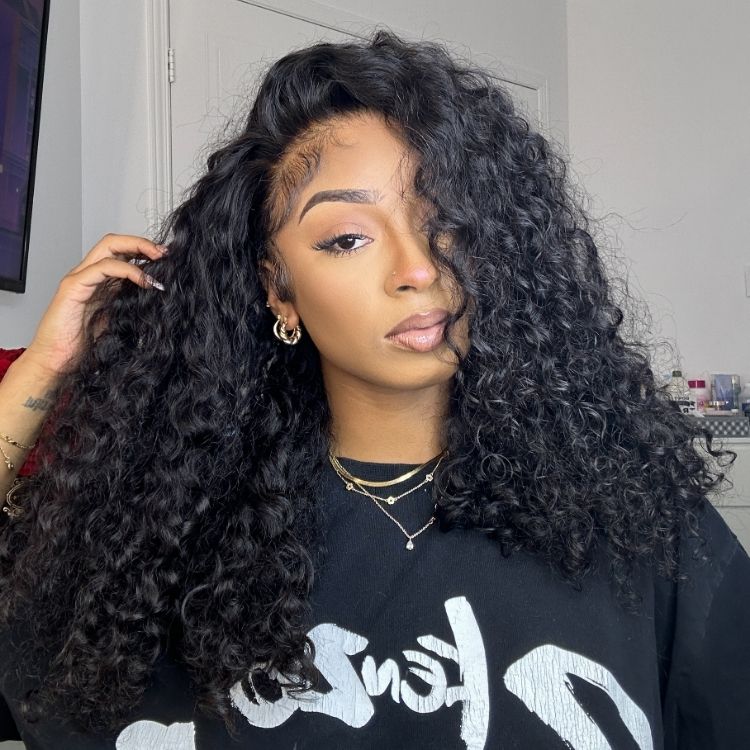 Worth | 13x5 Ready to Go Frontal Wig | Nature Max Deep Wave Ear-to-ear Glueless HD Lace Long Curly Wig-14