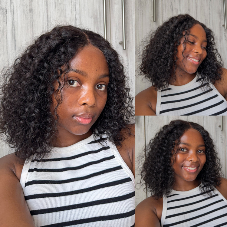 [zan.d_]'s Special Link 1 Sec Install Wig | 180% Density ReadytoGo Soft Deep Curl Bob Glueless 4x4 Closure Lace Wig-01