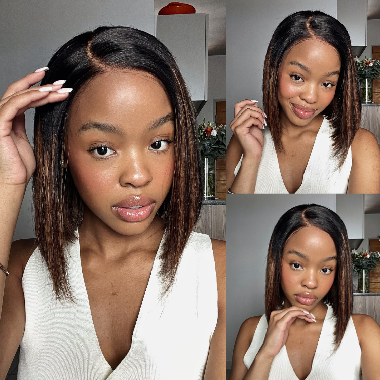 [dominiquechirwa_]'s Special Link PreMax Wigs | Brown Highlight Silky Blunt Cut Bob Glueless Lace Wig With Pre-Bleached Pre-Plucked Pre-Cut Lace-01