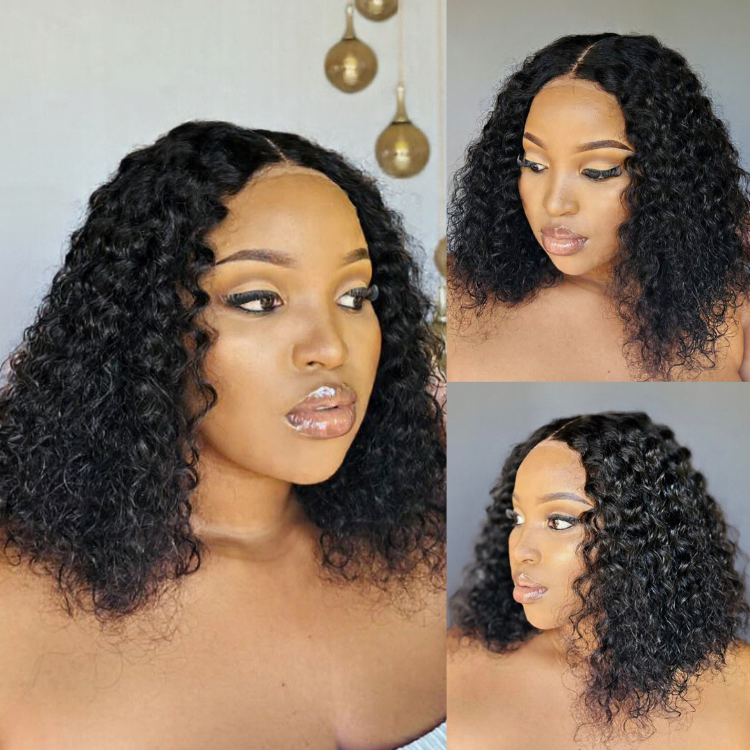 [_mabiyela]'s Special Link 1 Sec Install Wig | 180% Density ReadytoGo Soft Deep Curl Bob Glueless 4x4 Closure Lace Wig-01