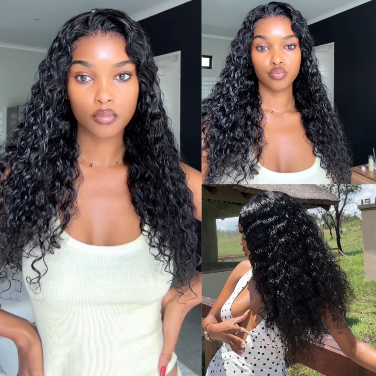 [dandelion_black2]'s Special Link PreMax 180% / 220% Density Water Wave Glueless Flexi-Fit Drawstring 13x4 Frontal Lace Fluffy Curly Wig Pre-Cut Lace-01
