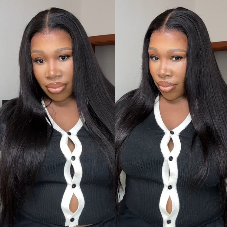 [glambynoxie]'s Special Link NatureMAX™ 180% Density Silky Straight Glueless Ear-to-ear 13x4 HD Lace Front Wig Pre-Cut Lace Flexi-Fit Drawstring Cap-01