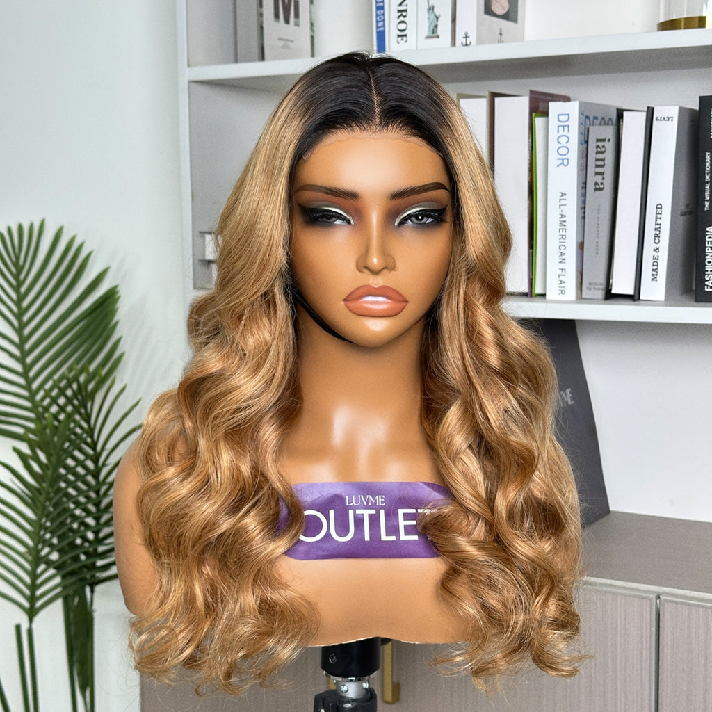 Worth | Ombre Brown Loose Body Wave 13*4 Lace Wig-05