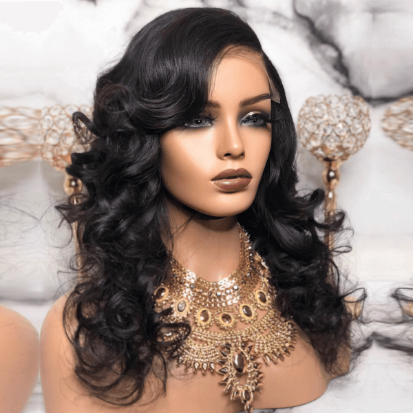 Worth | Graceful C Parted Body Wave 7x6 Closure Lace Glueless Wigs with Bangs-09