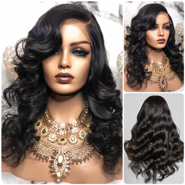 Worth | Graceful C Parted Body Wave 7x6 Closure Lace Glueless Wigs with Bangs-08