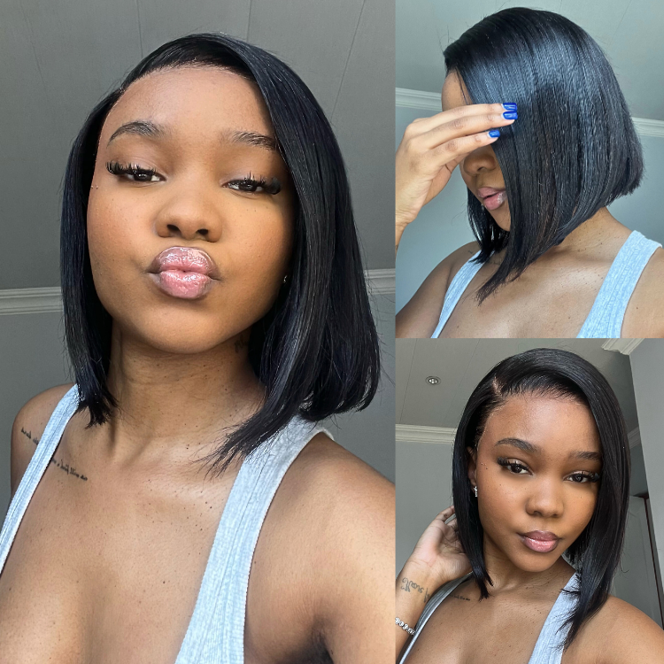 [lelemabiletsa]'s Special Link NatureMAX™ Silky Blunt Cut Bob Glueless Ear-to-ear 13x4 HD Lace Front Wig Pre-Cut Lace Flexi-Fit Drawstring Cap-01