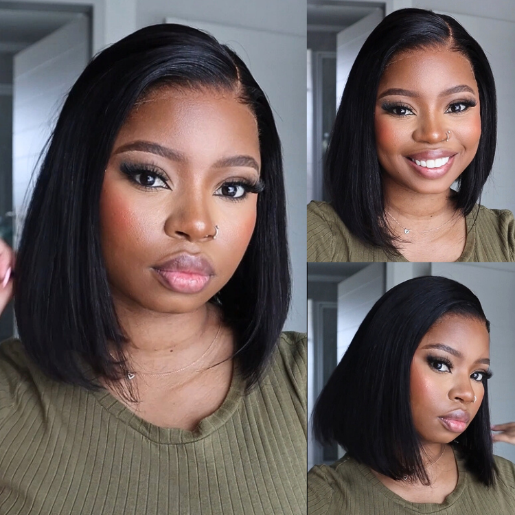 [oh_smallstuff]'s Special Link NatureMAX™ Silky Blunt Cut Bob Glueless Ear-to-ear 13x4 HD Lace Front Wig Pre-Cut Lace Flexi-Fit Drawstring Cap-01