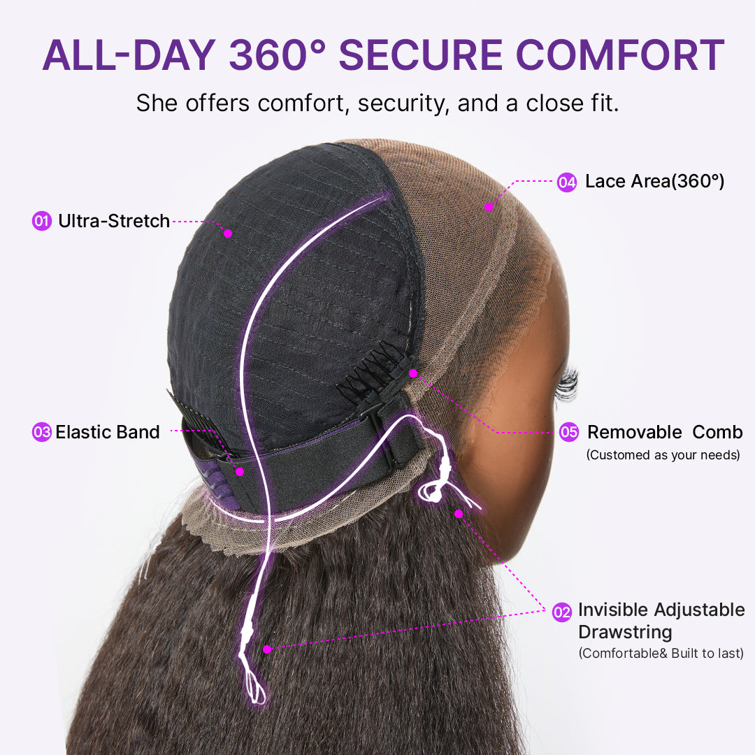 [phaellotshabalala]'s Special Link MyOwn-Fit™ 360 HD Lace Kinky Straight Wig Flexi-Fit Invisi Drawstring Cap & Pre-Cut Lace-12
