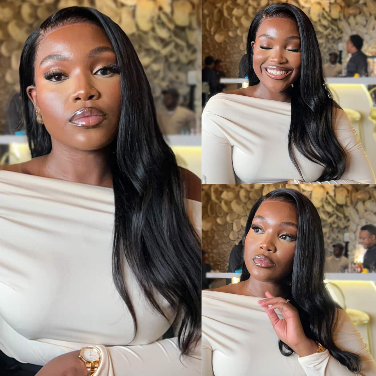 [thandokazii_]'s Special Link PreMax Wigs - Flexi-Fit Silky Straight Invisi Drawstring Cap & HD Lace & Regular Lace Glueless 13x4 Frontal Lace Human Hair Wig Pre-Cut Lace-13