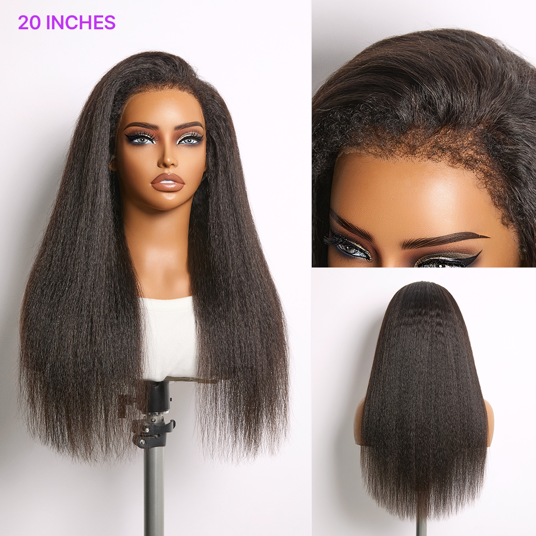 MyOwn-Fit™ 360 HD Lace Kinky Straight Wig Flexi-Fit Invisi Drawstring Cap & Pre-Cut Lace-10