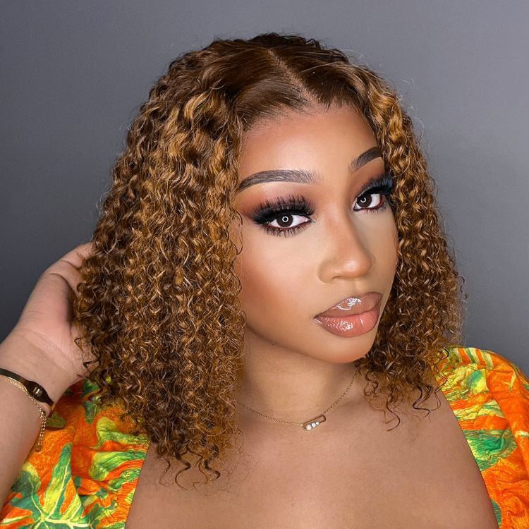 Worth | Blonde Highlight Curly Bob 13x4 Frontal Lace Wig-06