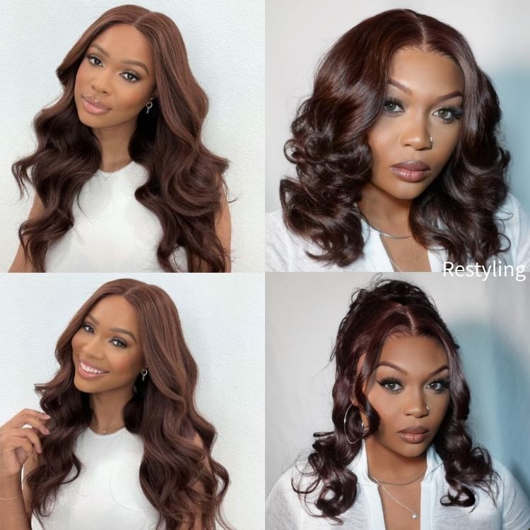 Worth I Charming Brown Layered Cut Loose Wave 5x5 Closure Lace Glueless Wig 100% Human Hair-01