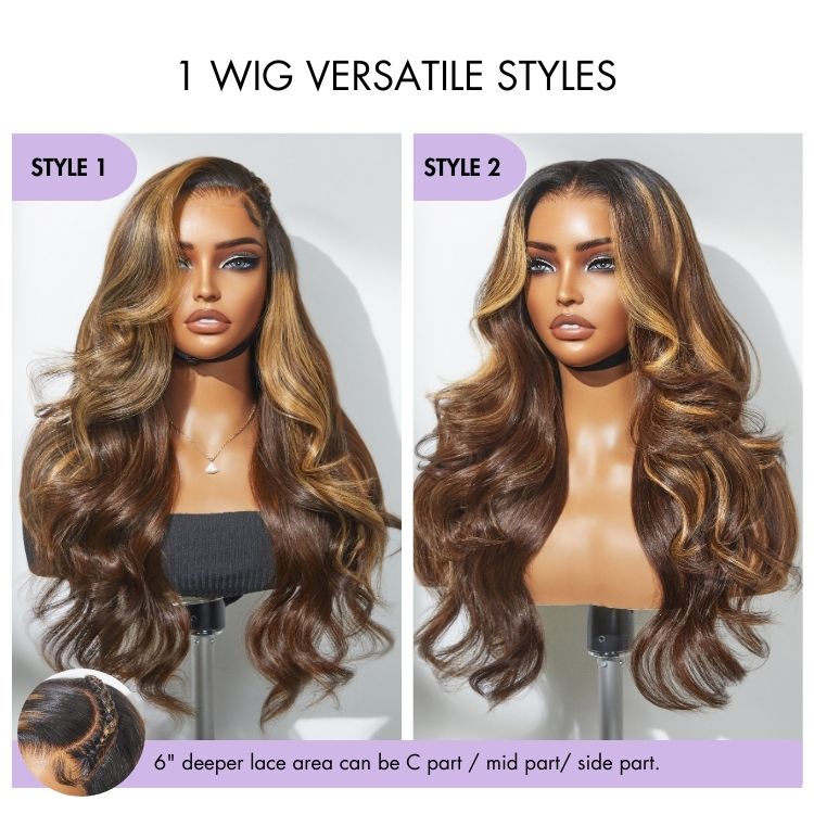 Worth | Luvme Hair PartingMax Glueless Wig Ash Blonde Highlight Elegant Body Wave 7x6 Closure HD Lace Human Hair Wig Pre-Cut Lace-17