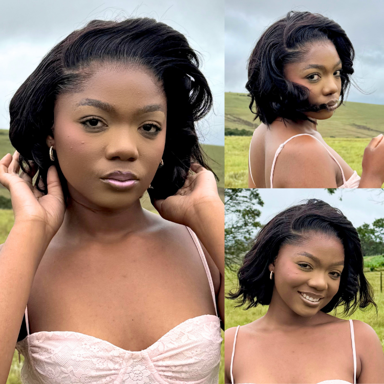 [the.light.child]'s Special Link NatureMAX™ Pre Lagos Hairline Flexi Fit Invisi Drawstring Cap Silky Straight Bob 13x4 Frontal HD Lace Wig Pre-Cut Lace-01