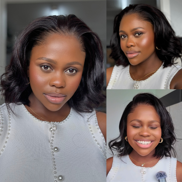 [zona_davani]'s Special Link NatureMAX™ Pre Lagos Hairline Flexi Fit Invisi Drawstring Cap Silky Straight Bob 13x4 Frontal HD Lace Wig Pre-Cut Lace-12