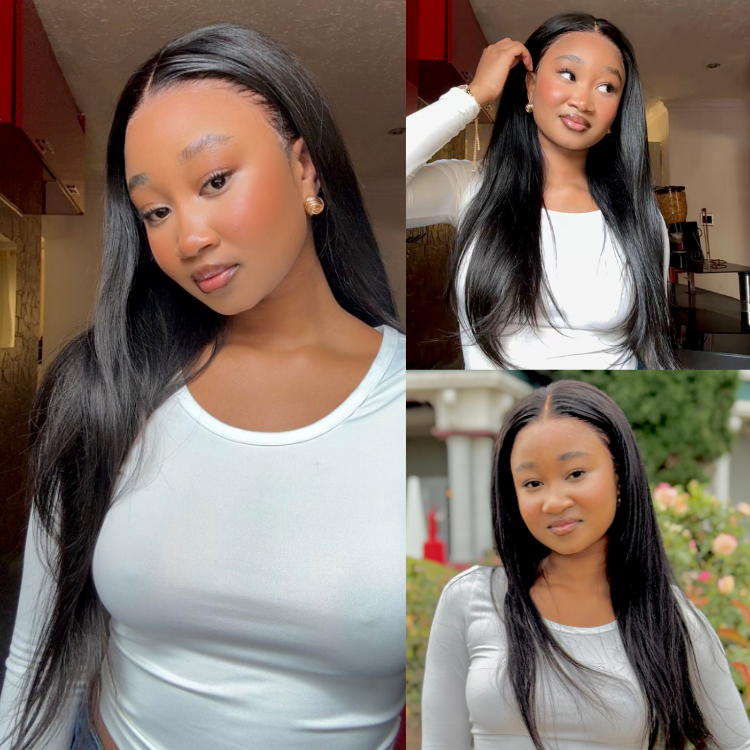 [ange.l_.k]'s Special Link PreMax Wigs - Flexi-Fit Silky Straight Invisi Drawstring Cap & HD Lace & Regular Lace Glueless 13x4 Frontal Lace Human Hair Wig Pre-Cut Lace-01