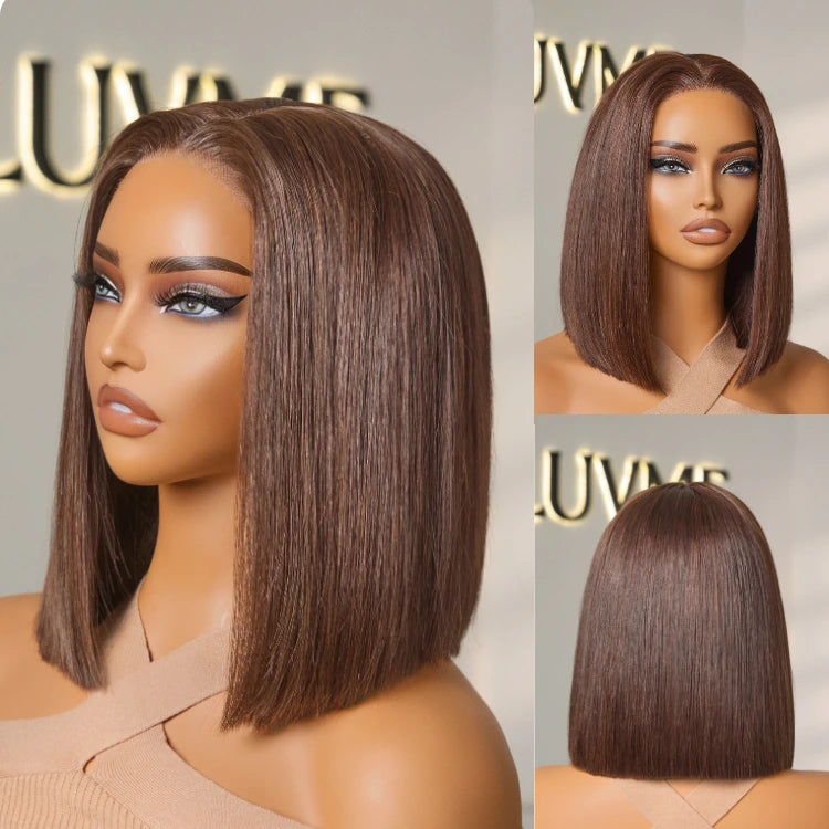 Luvme All-Day Comfort™ Wig | Chestnut Brown 200% Density ReadytoGo Super Double Drawn 4x4 Lace 10 inches Wig Pre-cut Lace-13