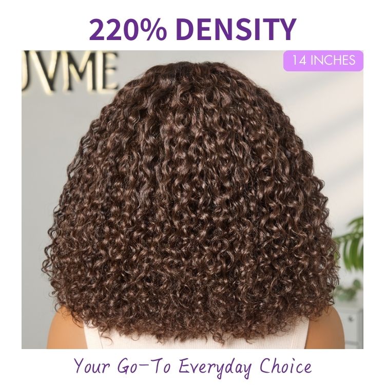 PreMax Wigs | ReadytoGo Beginner Friendly Chestnut Brown / Natural Black 220% Density Glueless 5x5 Closure Lace HD Lace Curly Wig-04