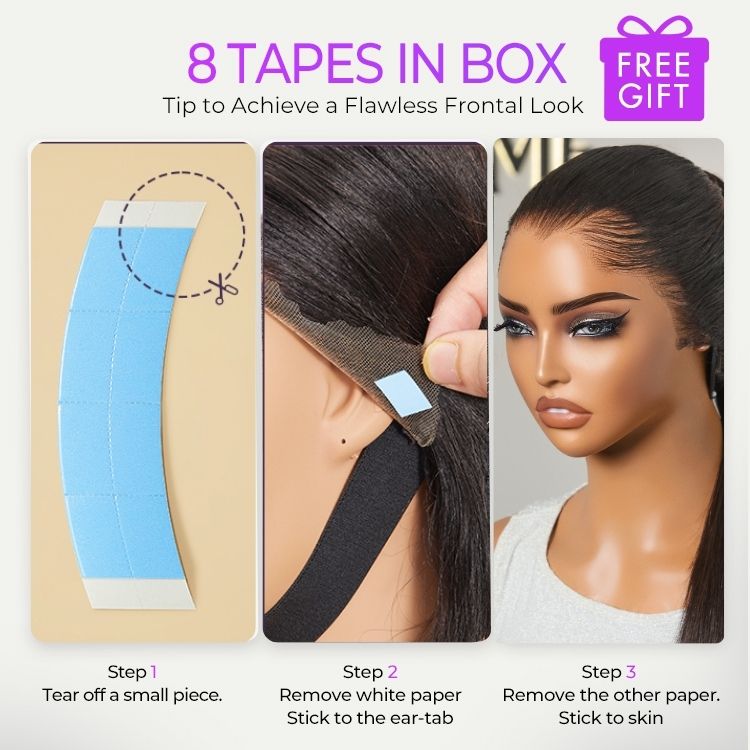 NatureMAX™ Pre-do Lagos Hairline Flexi Fit Invisi Drawstring Cap Copper Ombre Highlights Silky Straight Glueless 13x4 Frontal HD Lace Wig Pre-Cut Lace-05
