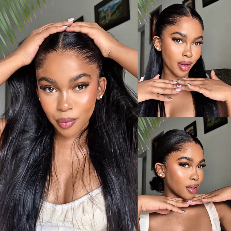 special I  NatureMAX™ Pre-do Lagos Hairline Flexi Fit Invisi Drawstring Cap Silky Straight Glueless 13x4 Frontal HD Lace Wig Pre-Cut Lace-01