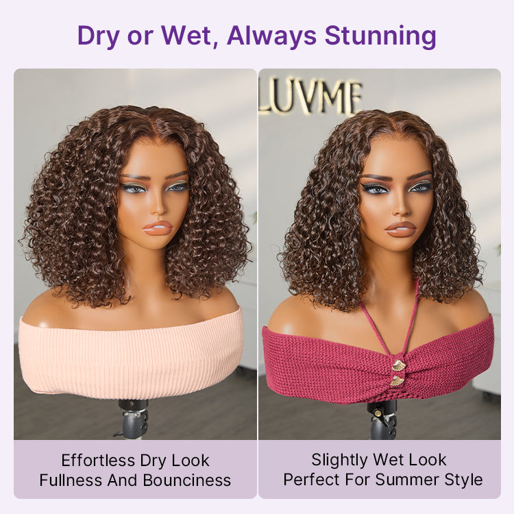 VolumeMAX 220% Density ReadytoGo Beginner Friendly Chestnut Brown / Natural Black Glueless 5x5 Closure Lace HD Lace Curly Wig-21