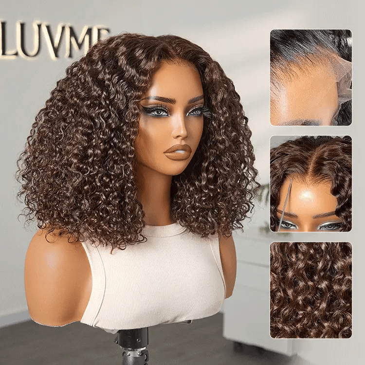 VolumeMAX 220% Density ReadytoGo Beginner Friendly Chestnut Brown / Natural Black Glueless 5x5 Closure Lace HD Lace Curly Wig-20