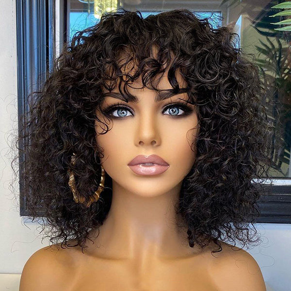 Worth | Water Wave Minimalist Lace Glueless Short Curly Wig