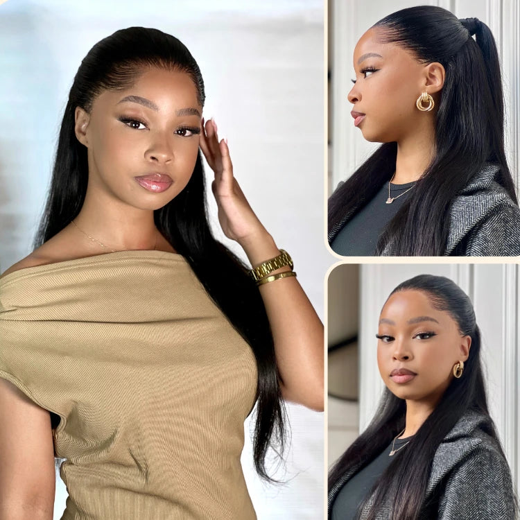 [zona_davani]'s Special Link Pre-do Lagos Hairline Flexi Fit Invisi Drawstring Cap Natural Black & Copper Ombre Highlights Silky Straight Glueless 13x4 Frontal HD Lace Wig Pre-Cut Lace-03