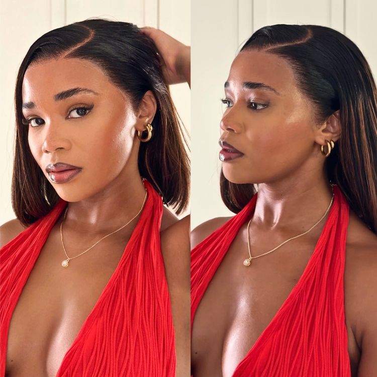 [relowh]'s Special Link PreMax Wigs | Brown Highlight Silky Blunt Cut Bob Glueless Lace Wig With Pre-Bleached Pre-Plucked Pre-Cut Lace-01