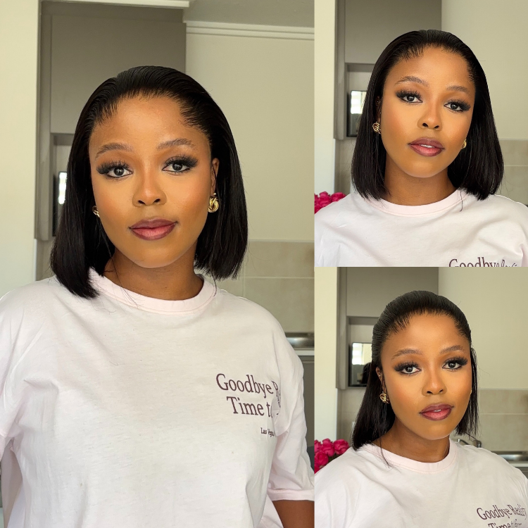 [siyamthanda_ndamase]'s Special Link NatureMAX™ Pre Lagos Hairline Flexi Fit Invisi Drawstring Cap Silky Straight Bob 13x4 Frontal HD Lace Wig Pre-Cut Lace-01