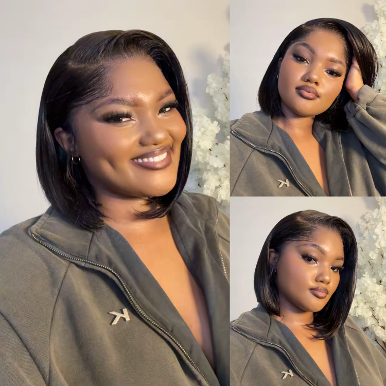 [tumi_is]'s Special Link NatureMAX™ Pre Lagos Hairline Flexi Fit Invisi Drawstring Cap Silky Straight Bob 13x4 Frontal HD Lace Wig Pre-Cut Lace-15