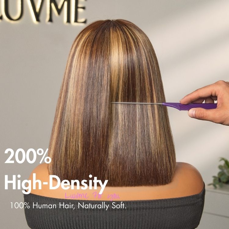VolumeMAX™ 200% Density Honey Blonde Highlight ReadytoGo Super Double Drawn 4x4 Lace Wig Pre-cut Lace-14