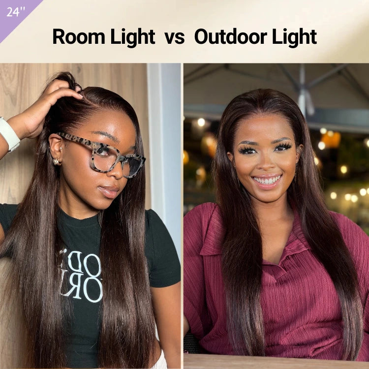 [zeexonline]'s Special Link PreMax Wigs - Flexi-Fit Silky Straight Invisi Drawstring Cap Chestnut Brown Glueless 13x4 Frontal Lace Human Hair Wig Pre-Cut Lace-03