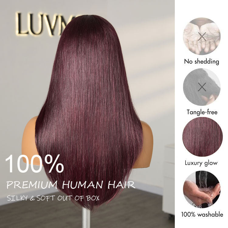 [kamo_leslie]'s Special Link PreMax Wigs - Flexi-Fit Silky Straight Invisi Drawstring Cap Burgundy Glueless 13x4 Frontal Lace Human Hair Wig-05