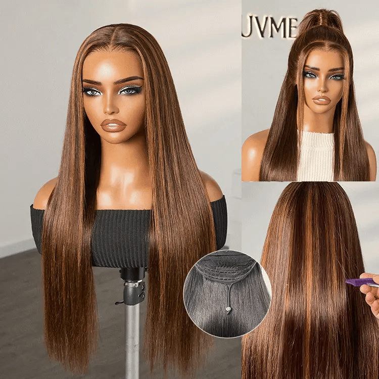 [hermosa.mp3]'s Special Link PreMax Wigs - Flexi-Fit Silky Straight Invisi Drawstring Cap & HD Lace & Regular Lace Glueless 13x4 Frontal Lace Human Hair Wig Pre-Cut Lace-08