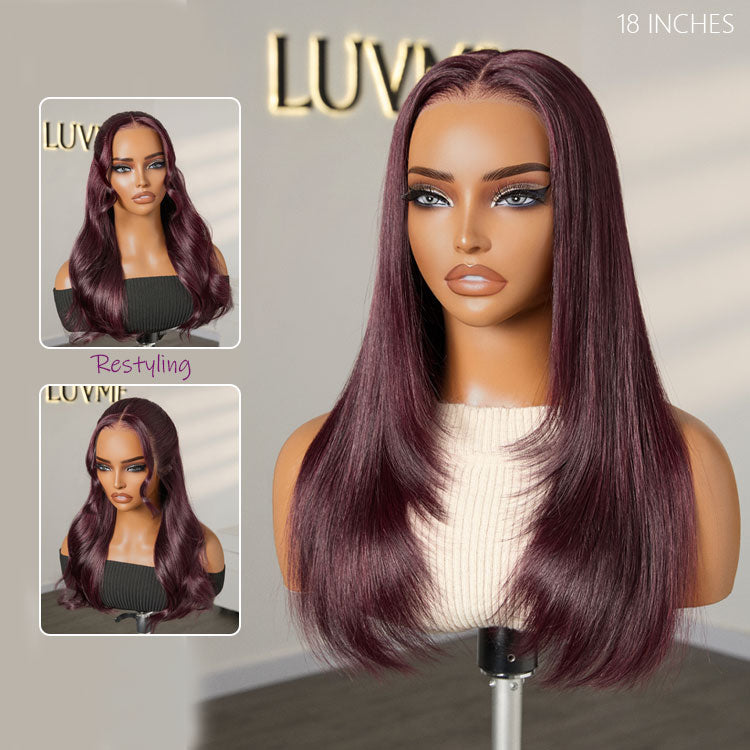 [kamo_leslie]'s Special Link PreMax Wigs - Flexi-Fit Silky Straight Invisi Drawstring Cap Burgundy Glueless 13x4 Frontal Lace Human Hair Wig-04
