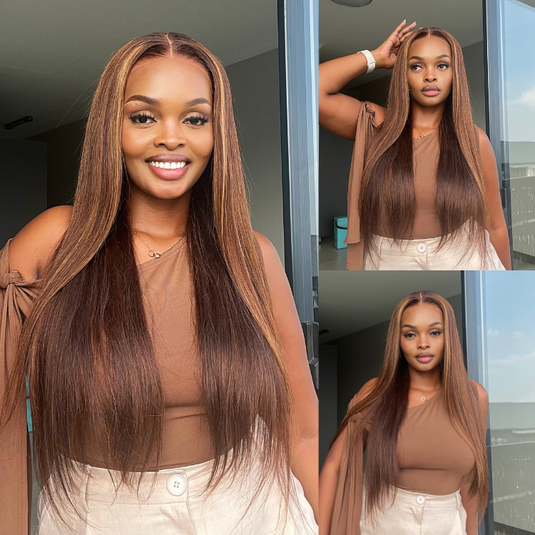 [lelomthabela]'s Special Link PreMax Wigs - Flexi-Fit Silky Straight Invisi Drawstring Cap Honey Blonde Highlight Glueless 13x4 Frontal Lace Human Hair Wig Pre-Cut Lace-01