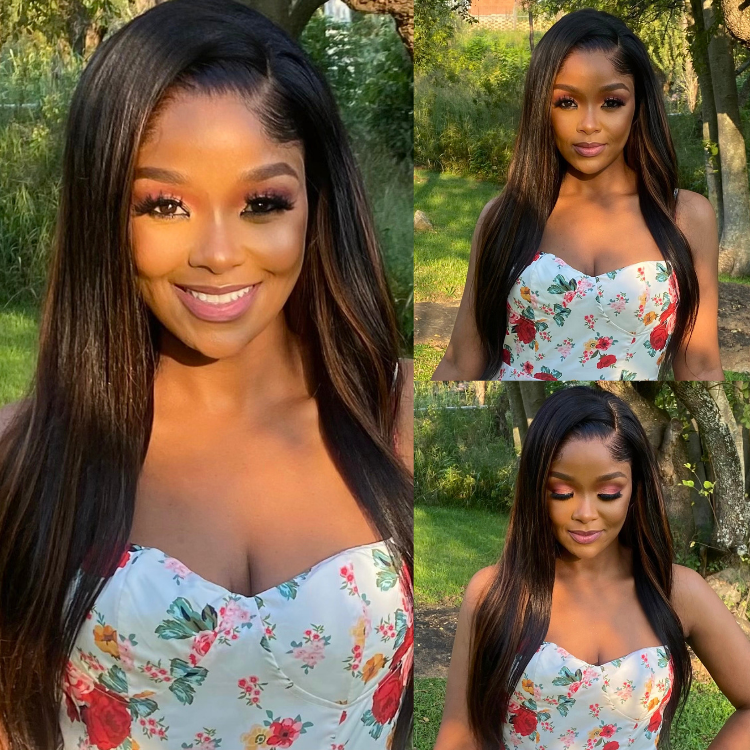 [nonhle_thema]'s Special Link NatureMAX™ Pre-do Lagos Hairline Flexi Fit Invisi Drawstring Cap Copper Ombre Highlights Silky Straight Glueless 13x4 Frontal HD Lace Wig Pre-Cut Lace-01
