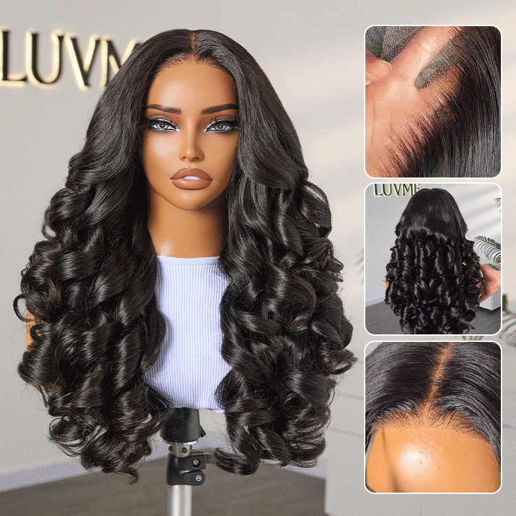 Atelier Custom Collection | 450% Hight Density Natural Black Loose Body Wave 5*5 HD Lace Glueless 20 Inches Wig-01