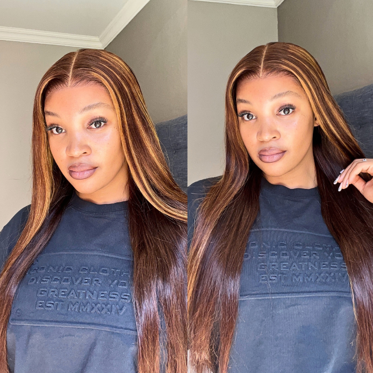 [_zeey_m]'s Special Link PreMax Wigs - Flexi-Fit Silky Straight Invisi Drawstring Cap Honey Blonde Highlight Glueless 13x4 Frontal Lace Human Hair Wig Pre-Cut Lace-01