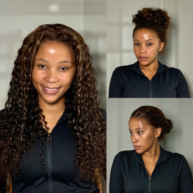 [thembi_cannes]'s Special Link VolumeMAX™ 200% Density Brown Highlights Flexi-Fit Invisi Drawstring Cap Glueless 360 Lace Super Natural Hairline Water Wave Free Part 100% Human Hair Wig-01