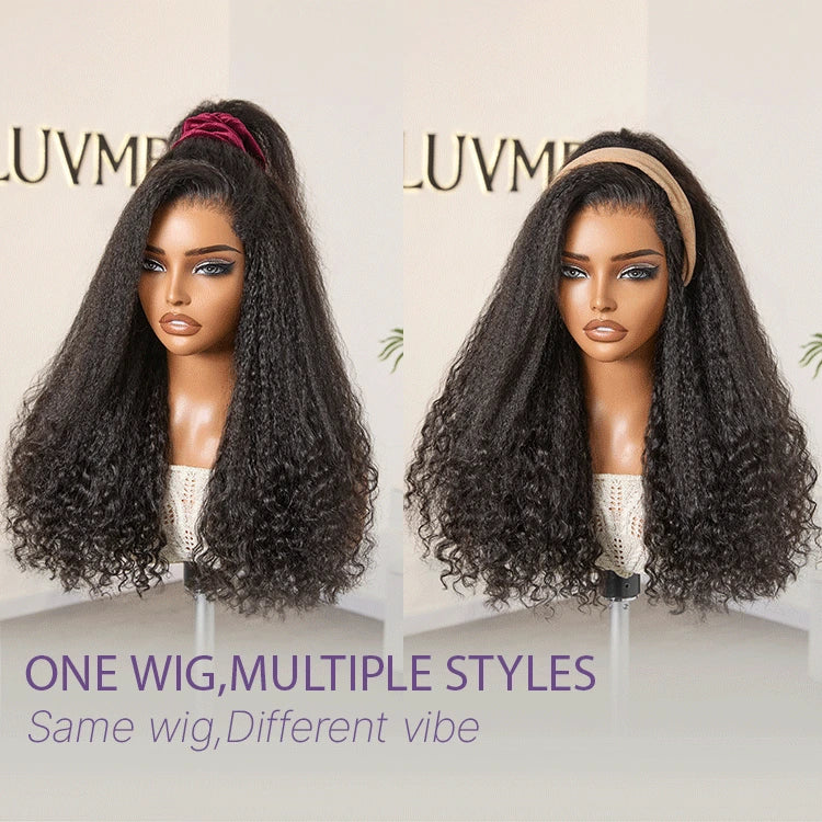VolumeMAX™ 250% Density ReadytoGo Beginner Friendly Natural Black Glueless 5x5 Closure HD Lace 20 inches Kinky Straight to Curly Wig-03