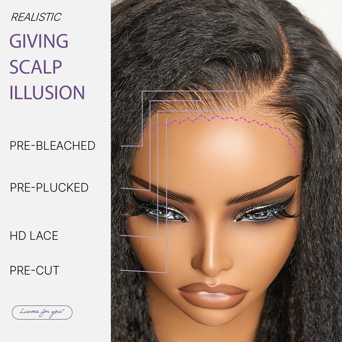 VolumeMAX™ 250% Density ReadytoGo Beginner Friendly Natural Black Glueless 5x5 Closure HD Lace 20 inches Kinky Straight to Curly Wig-05
