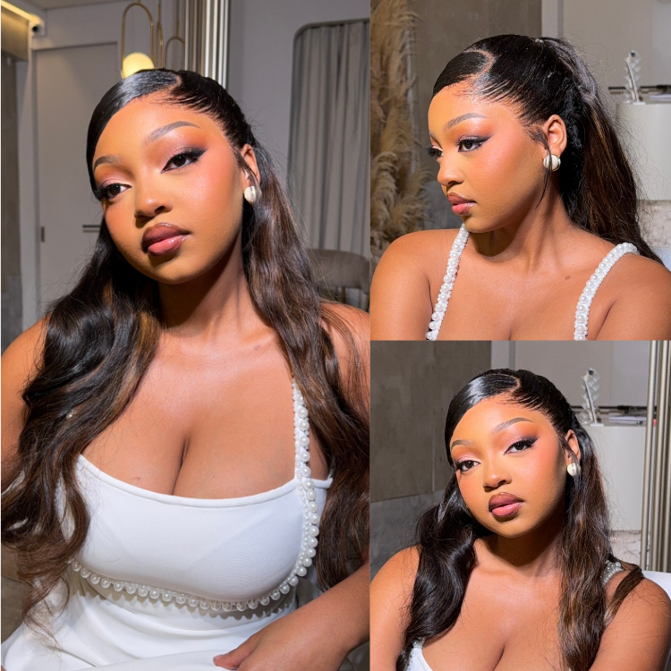 [me.laaaani]'s Special Link Pre-do Lagos Hairline Flexi Fit Invisi Drawstring Cap Copper Ombre Highlights Silky Straight Glueless 13x4 Frontal HD Lace Wig Pre-Cut Lace-01